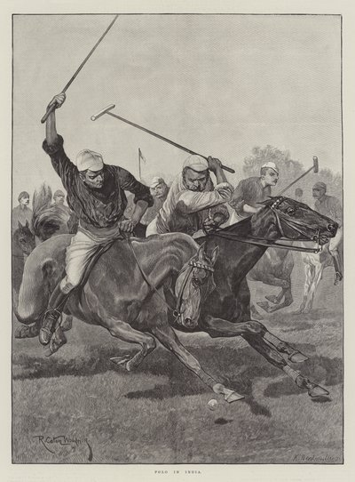 Polo in India door Richard Caton Woodville junior